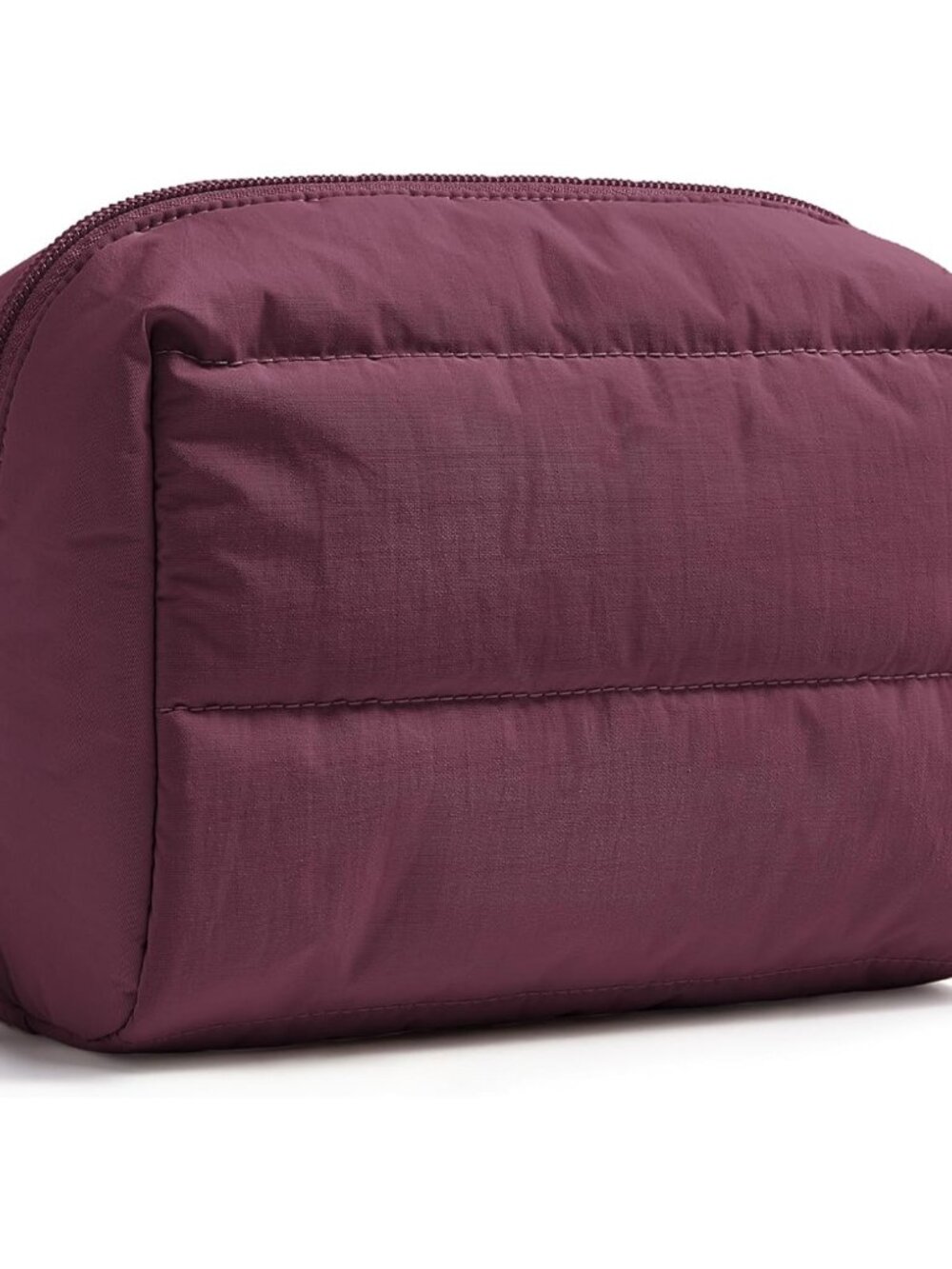 Puffy Makeup Bag, Wide Opening Cosmetic Organizer, Soft Water-Resistant Travel T